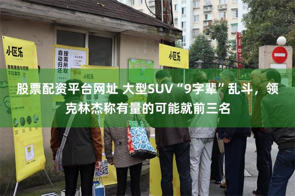 股票配资平台网址 大型SUV“9字辈”乱斗，领克林杰称有量的可能就前三名