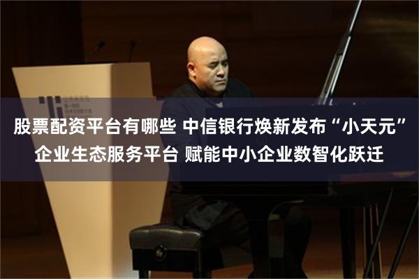 股票配资平台有哪些 中信银行焕新发布“小天元”企业生态服务平台 赋能中小企业数智化跃迁