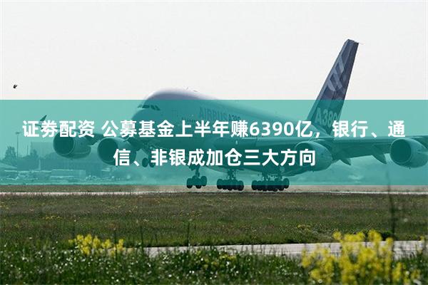证劵配资 公募基金上半年赚6390亿，银行、通信、非银成加仓三大方向