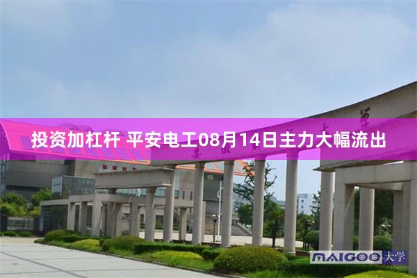 投资加杠杆 平安电工08月14日主力大幅流出